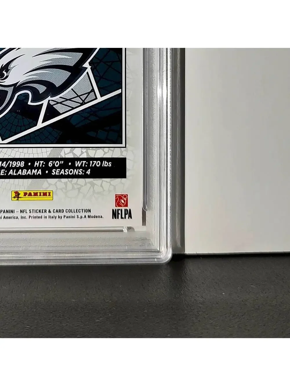 DeVonta Smith 2024 Panini Sticker Collection 048/299 #44 Red Foil PSA 9 Mint